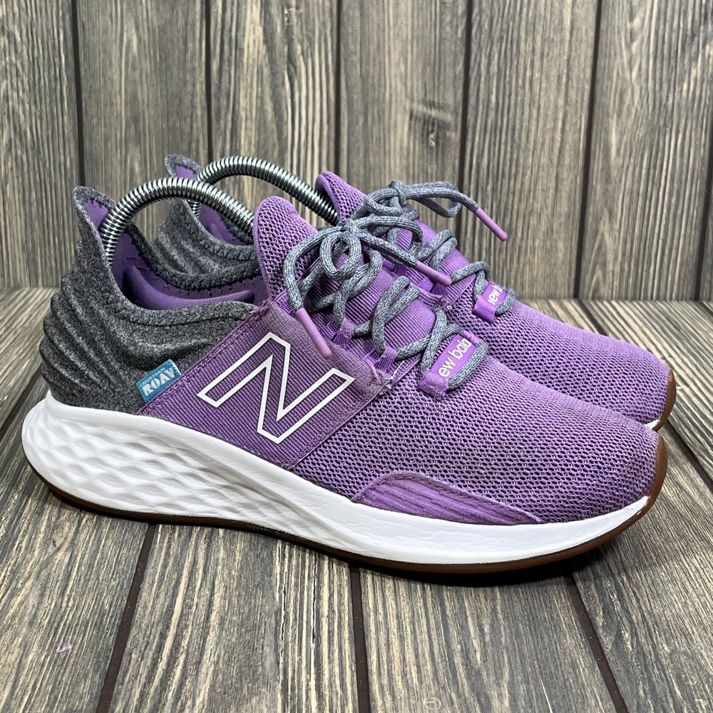 New Balance Fresh Foam Roav Women 8.5 Purple Grey Running Shoes WROAVTV Sneaker